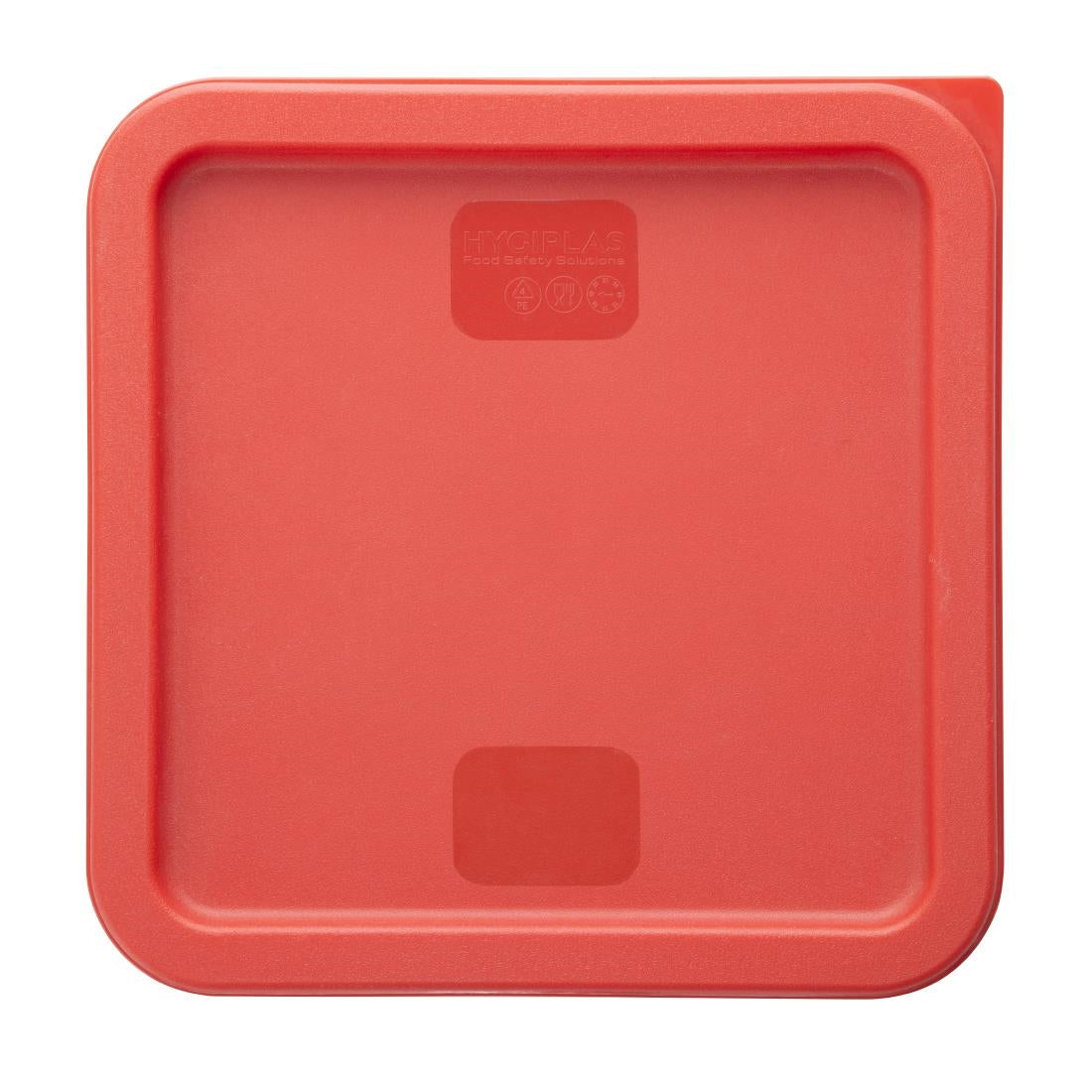 Hygiplas Square Food Storage Container Lid Red Large