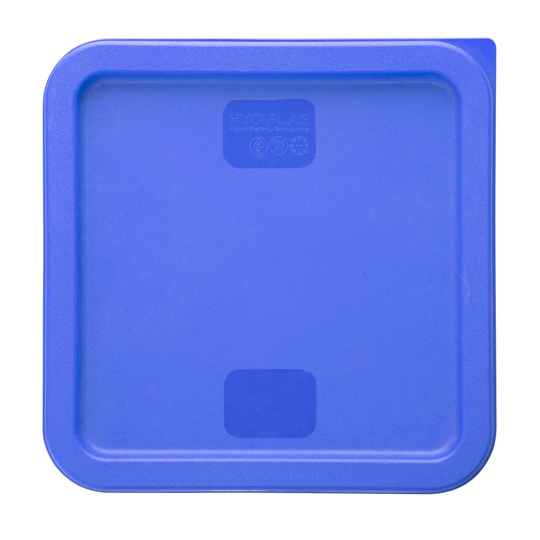 Hygiplas Square Food Storage Container Lid Blue Medium