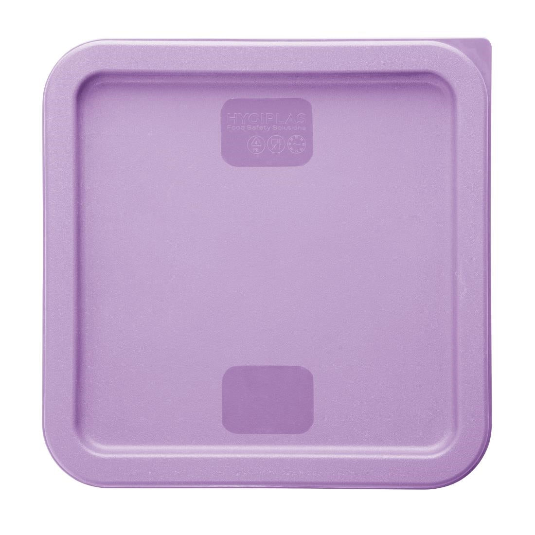 Hygiplas Square Food Storage Container Lid Purple Large