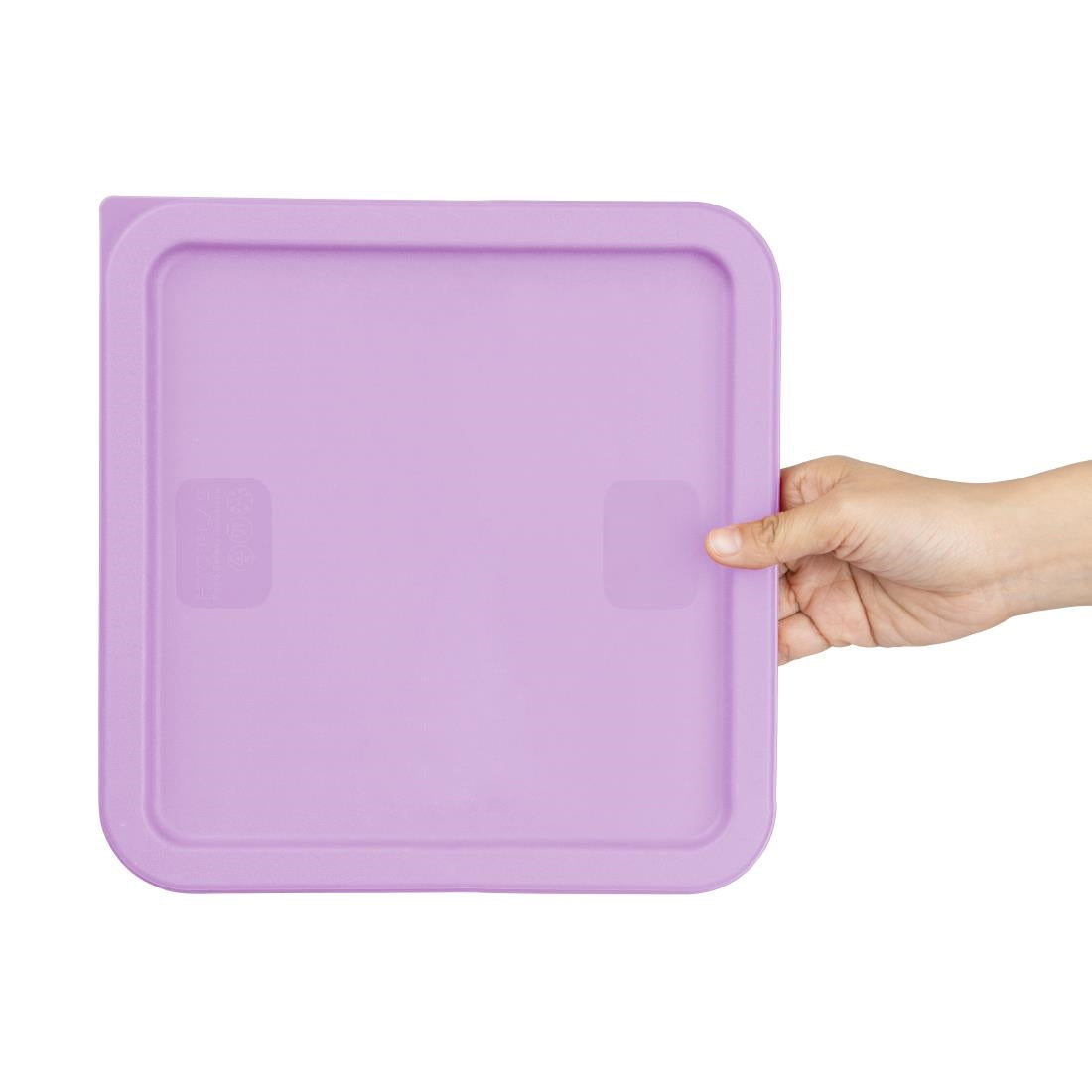 Hygiplas Square Food Storage Container Lid Purple Large