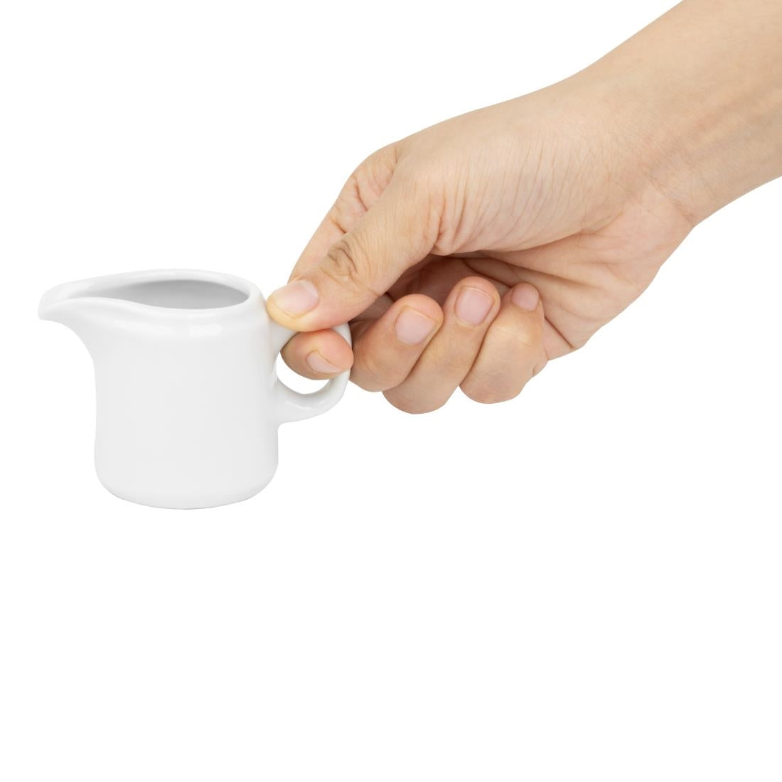 Olympia Whiteware Handled Jugs 65ml (12 Pack)