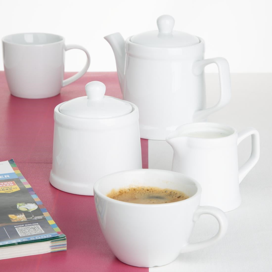 Olympia Whiteware Pier Jugs 120ml (6 Pack)