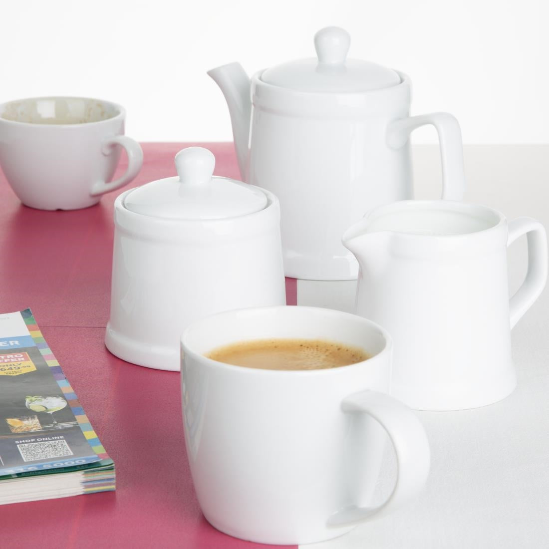 Olympia Whiteware Pier Jugs 200ml (6 Pack)