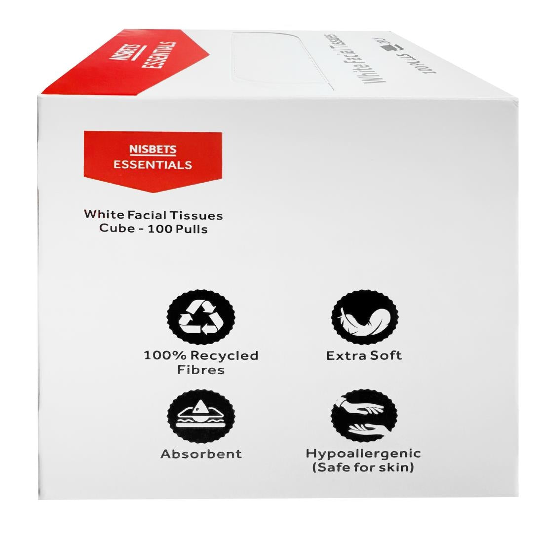 Nisbets Essentials Facial Tissues Cube - 100 sheets (36 Pack)
