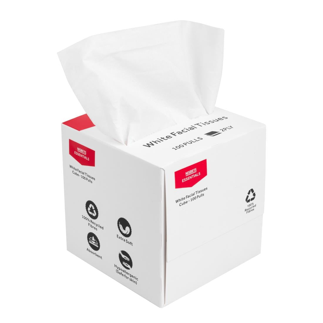 Nisbets Essentials Facial Tissues Cube - 100 sheets (36 Pack)