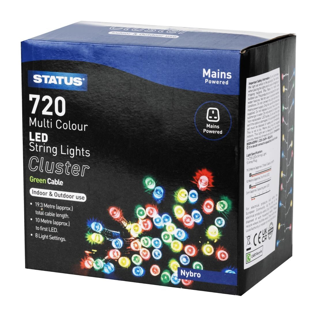 Status Nybro 720 Multi Coloured LED Indoor/Outdoor String Lights