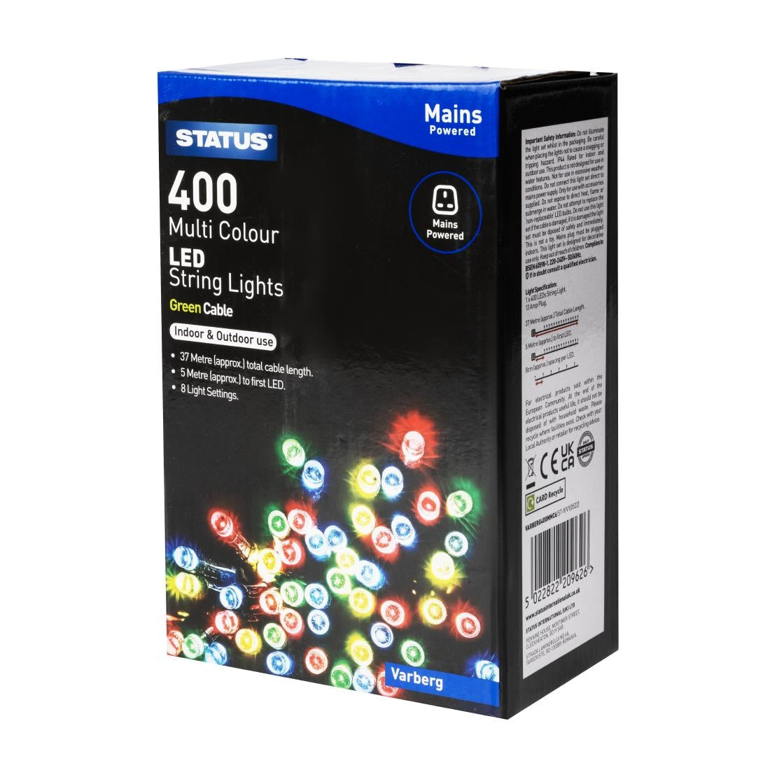Status Varberg 400 Multi Coloured LED Indoor/Outdoor String Lights