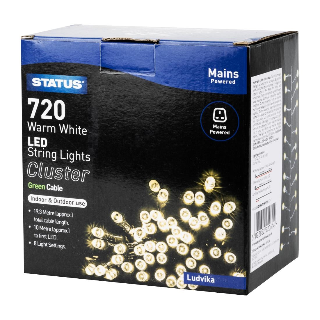Status Ludvika 720 Warm White LED Indoor/Outdoor String Lights