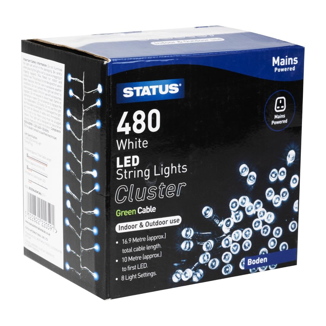 Status Boden 480 Cool White LED Indoor/Outdoor String Lights