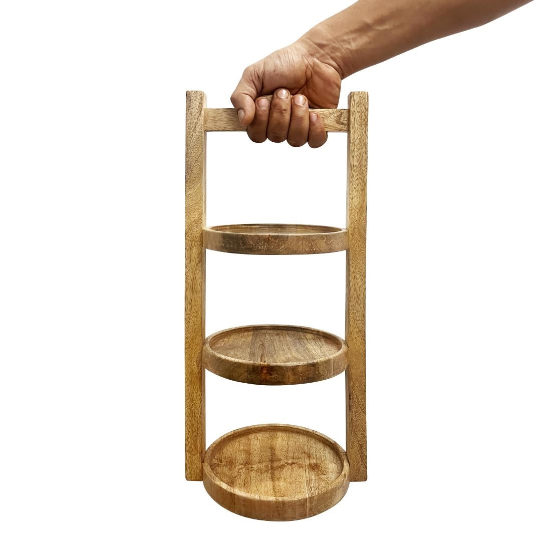 Olympia 3-Tier Stand Mango Wood for 150mm Plates