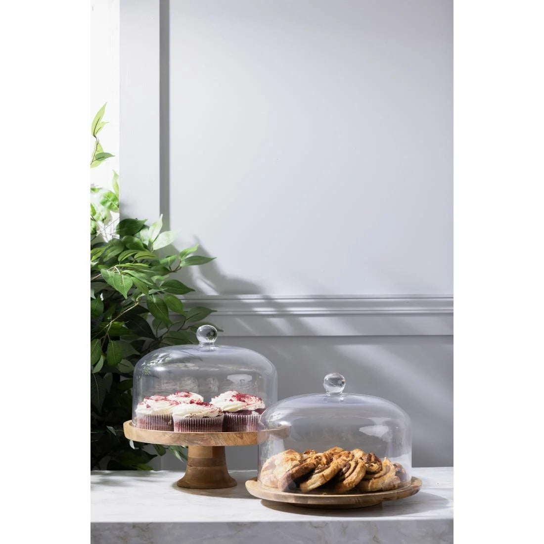 Olympia Revolving Cake Stand Mango Wood 330mm