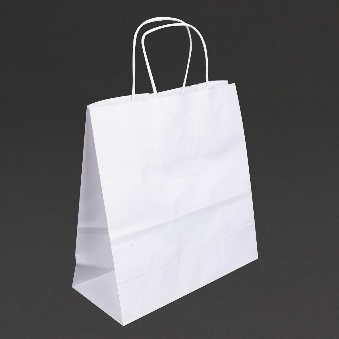 Fiesta Recyclable Twist Handle White Paper Bags Small (250 Pack)