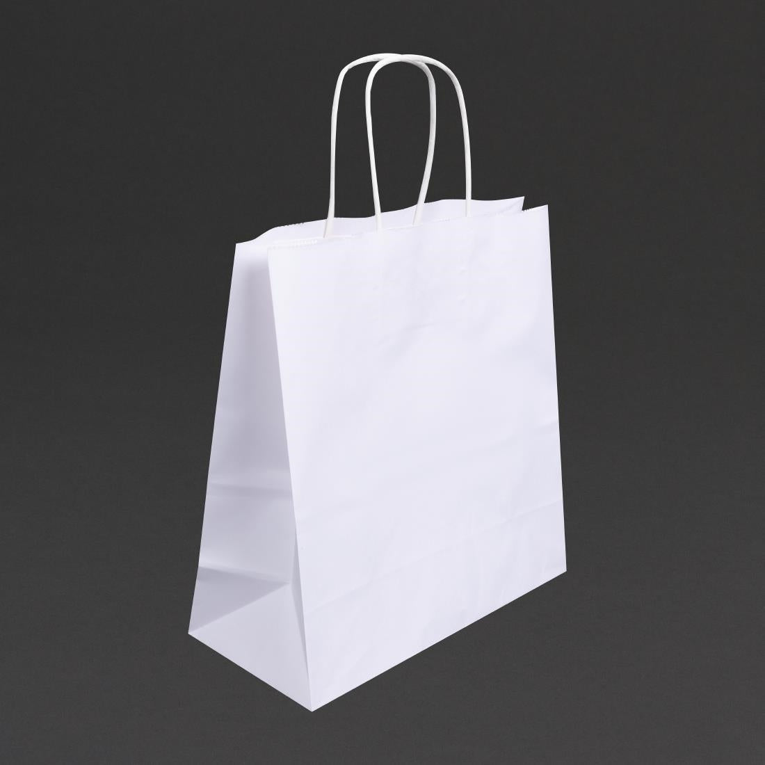 Fiesta Recyclable Twist Handle White Paper Bags Medium (250 Pack)
