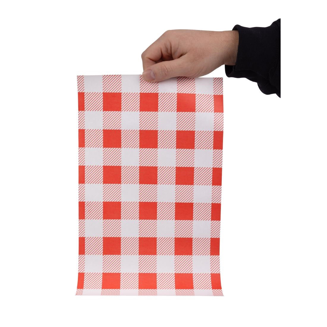 Fiesta Compostable Red Gingham Greaseproof Sheets 310x190mm (200 Pack)