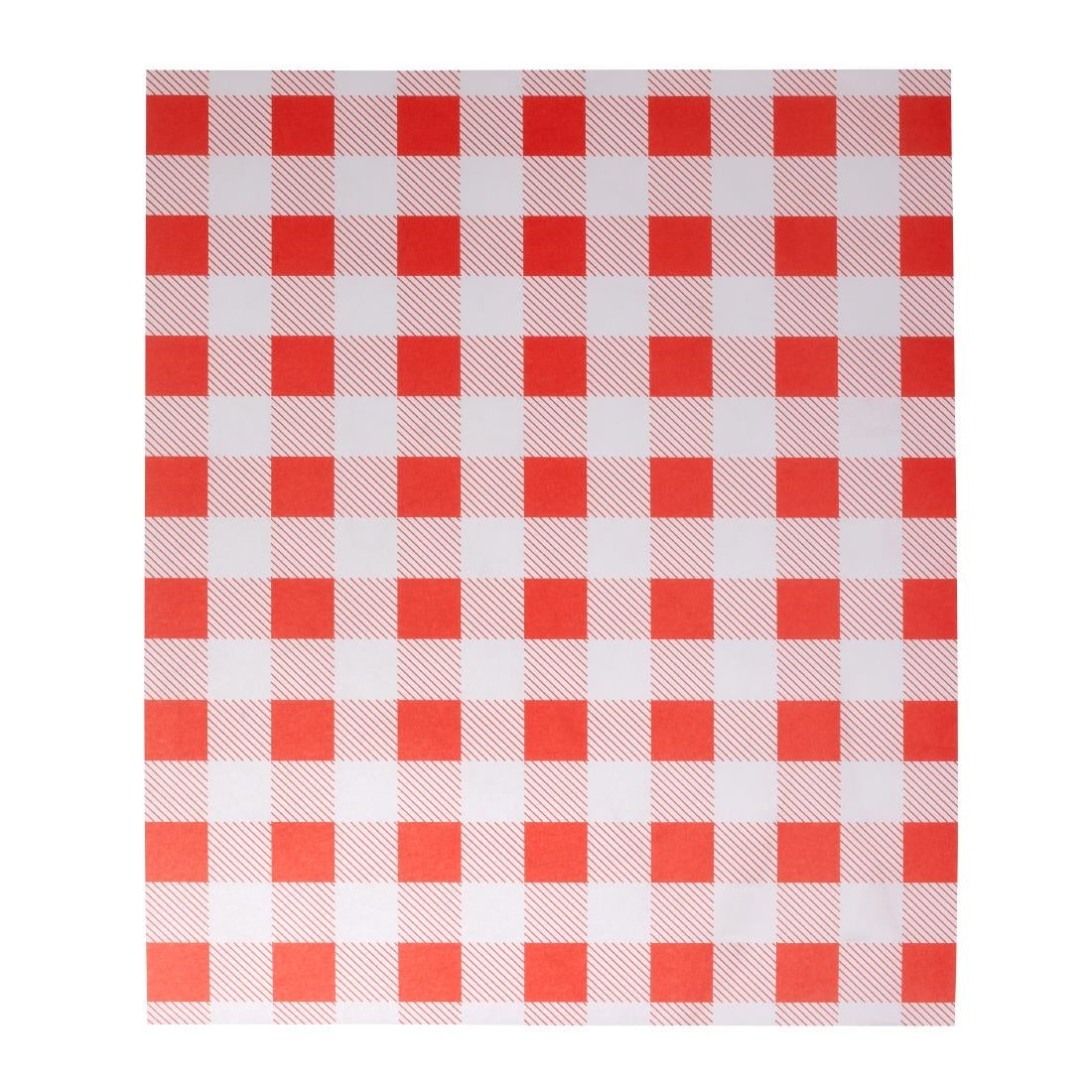 Fiesta Compostable Red Gingham Greaseproof Sheets 380x310mm ( 200 Pack)