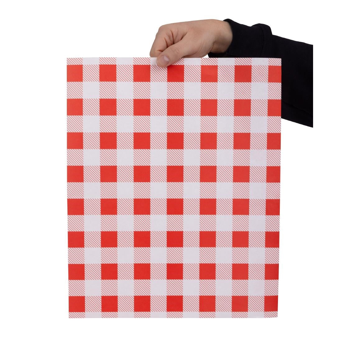 Fiesta Compostable Red Gingham Greaseproof Sheets 380x310mm ( 200 Pack)