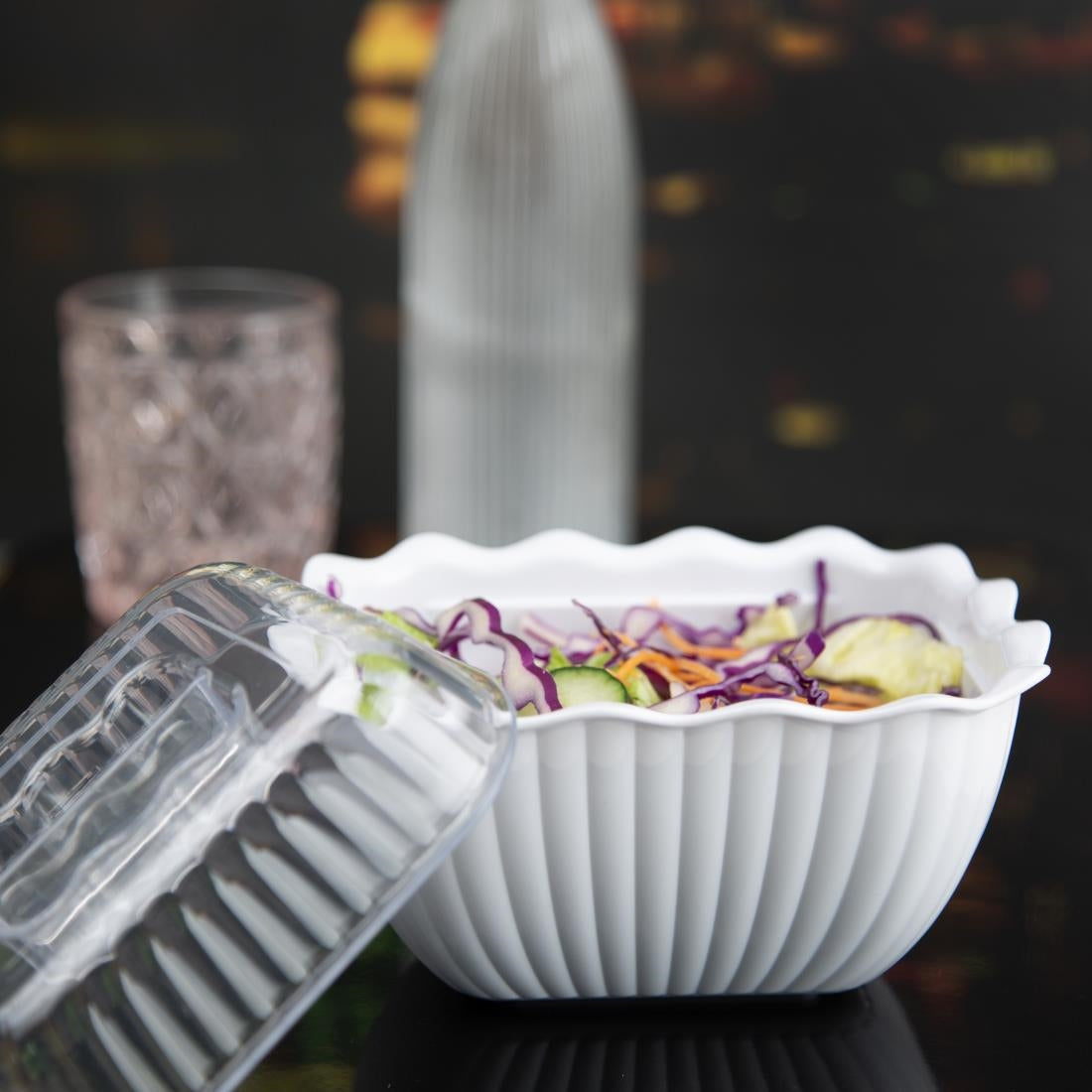 Olympia Kristallon Small Salad Crock - White