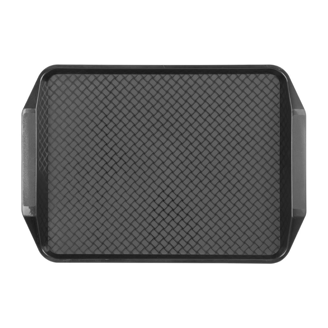 Olympia Kristallon PP Rectangular Handled Tray Black 435x300mm