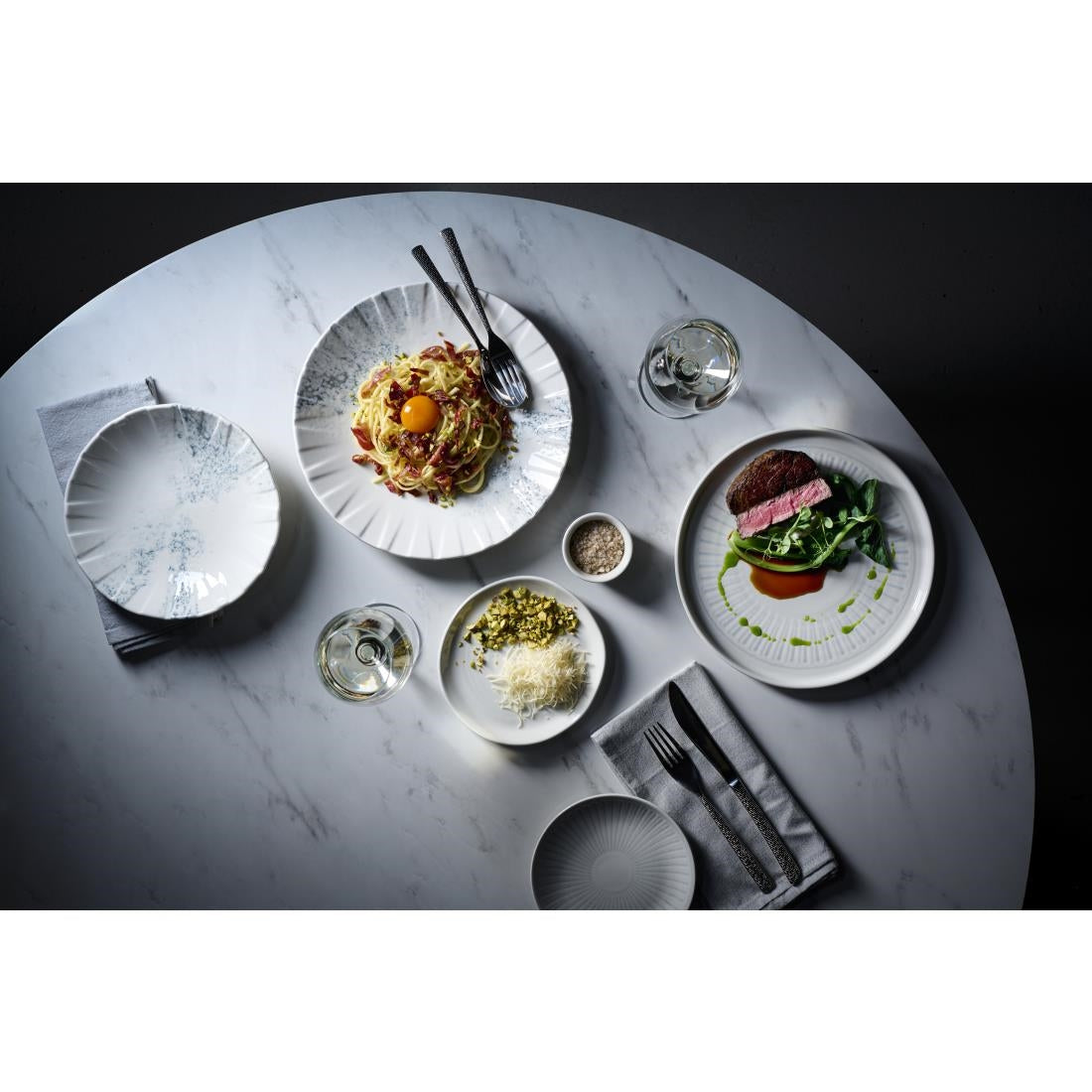 Churchill Smoke Grey Coupe Plates 273mm (6 Pack)