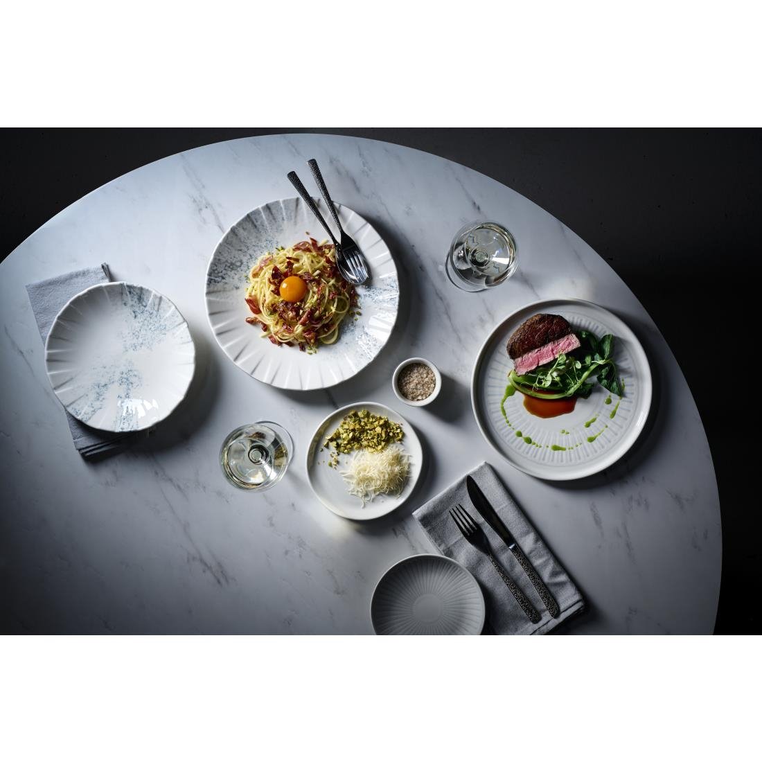 Churchill Era Grey Walled Plates 260mm (6 Pack)