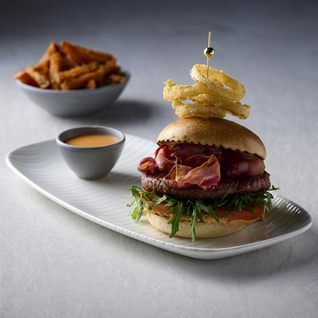 Churchill Era Grey Chef's Oblong Plates 350x187mm (6 Pack)