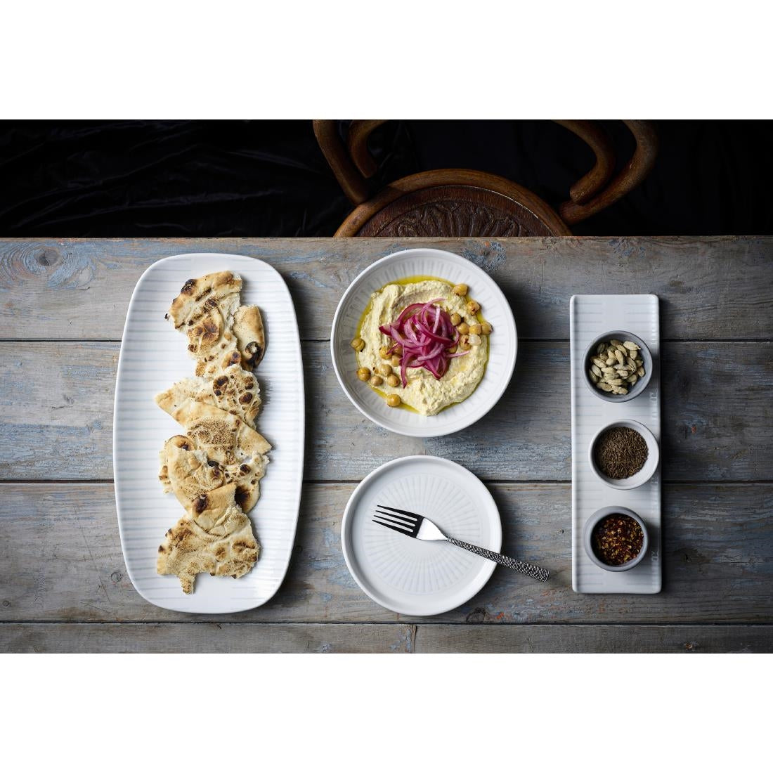 Churchill Era Grey Chef's Oblong Plates 350x187mm (6 Pack)