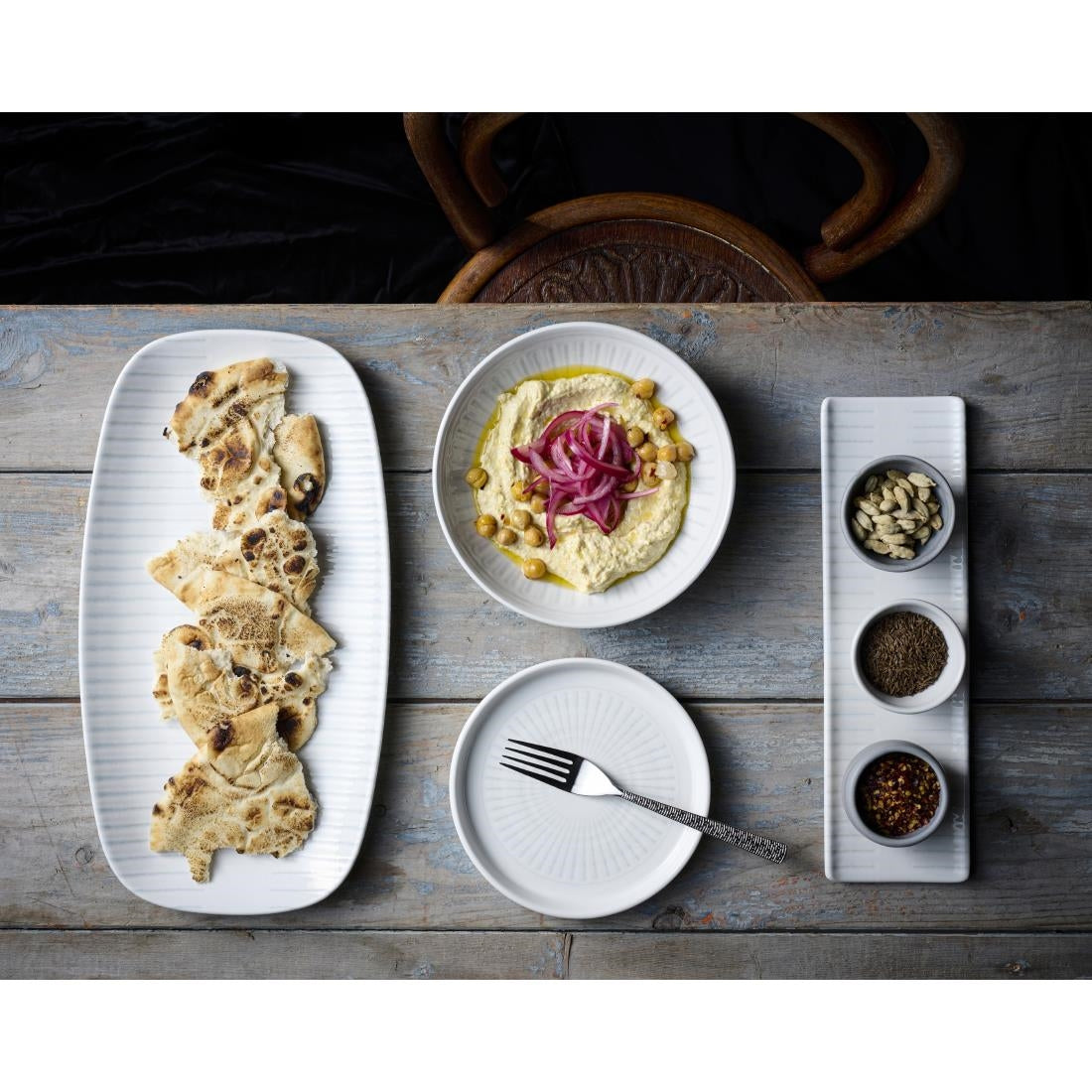 Churchill Era Grey Oblong Plates 300x90mm (6 Pack)