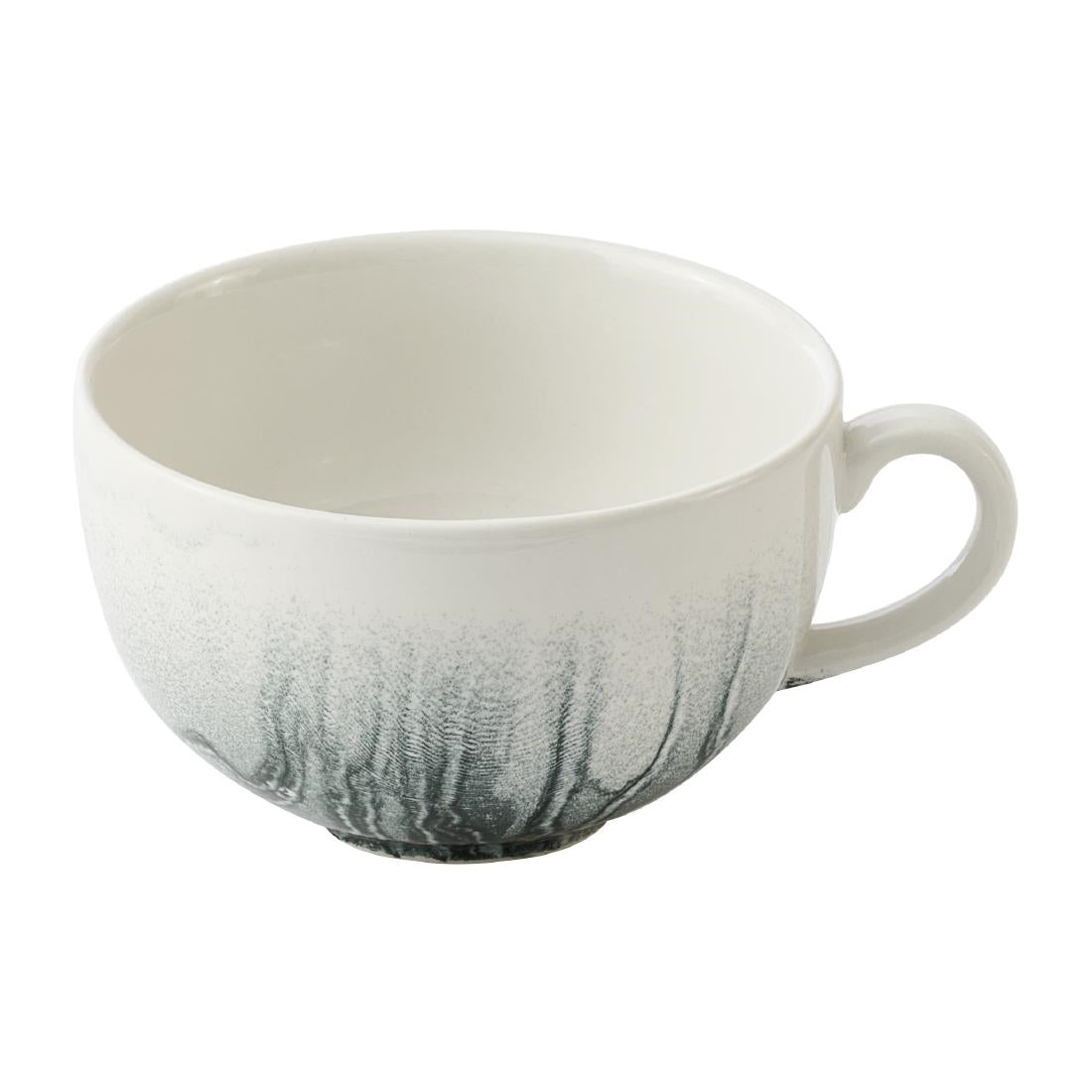 Churchill China Tide Black Cafe Cappuccino Cups 355ml (12 Pack)