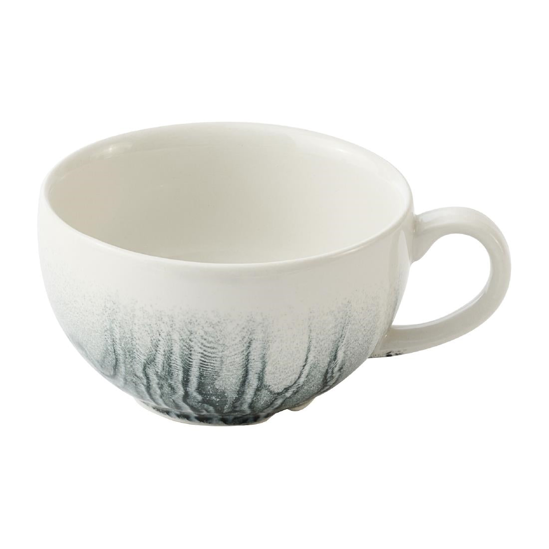 Churchill China Tide Black Cafe Cappuccino Cups 236ml (12 Pack)