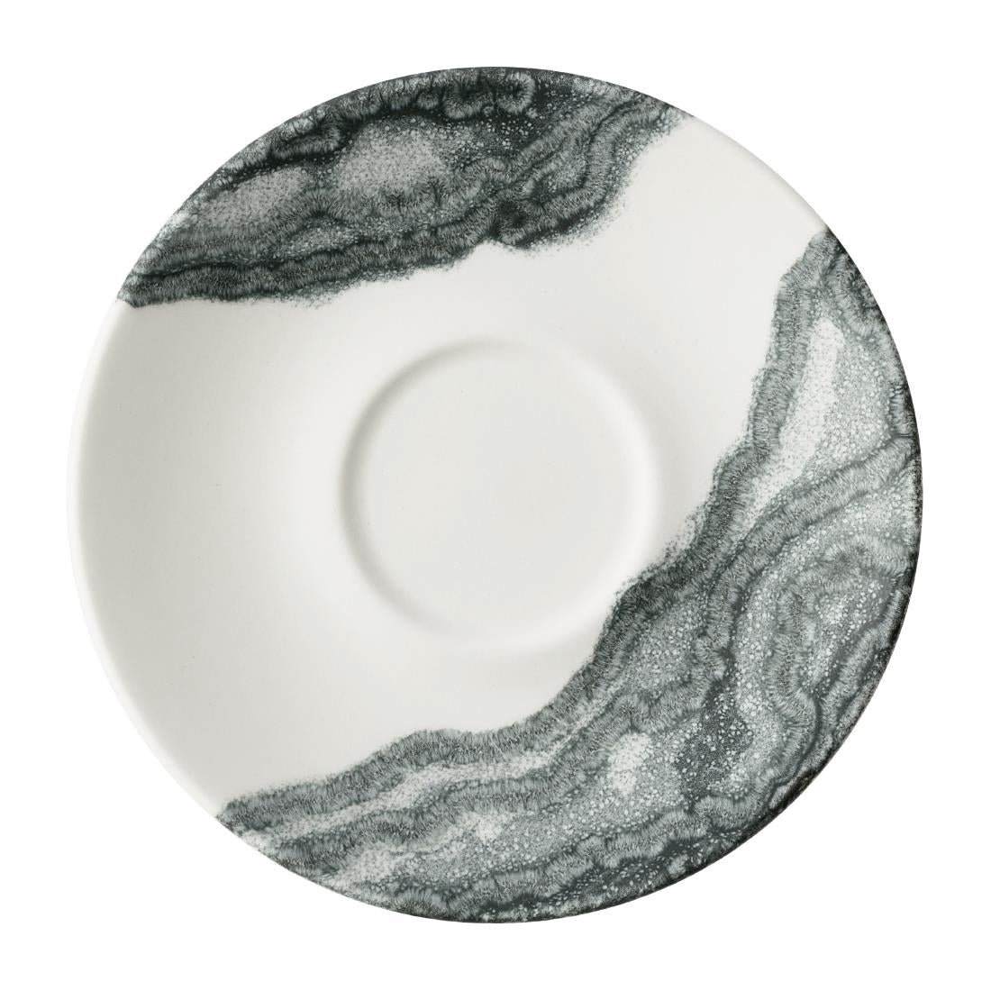 Churchill China Tide Black Cappuccino Saucers 158mm (12 Pack)