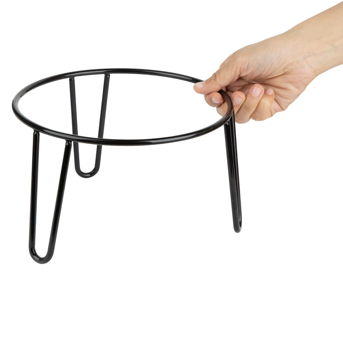 Olympia Non-Slip Riser Round Black Wire 210x120mm