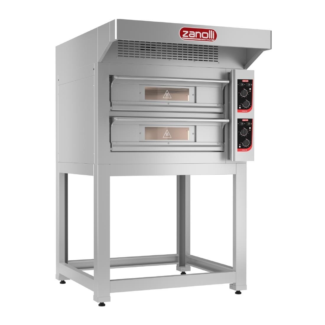 Zanolli EP70 4/MC Double Deck Electric Pizza Oven with Stand Single Phase