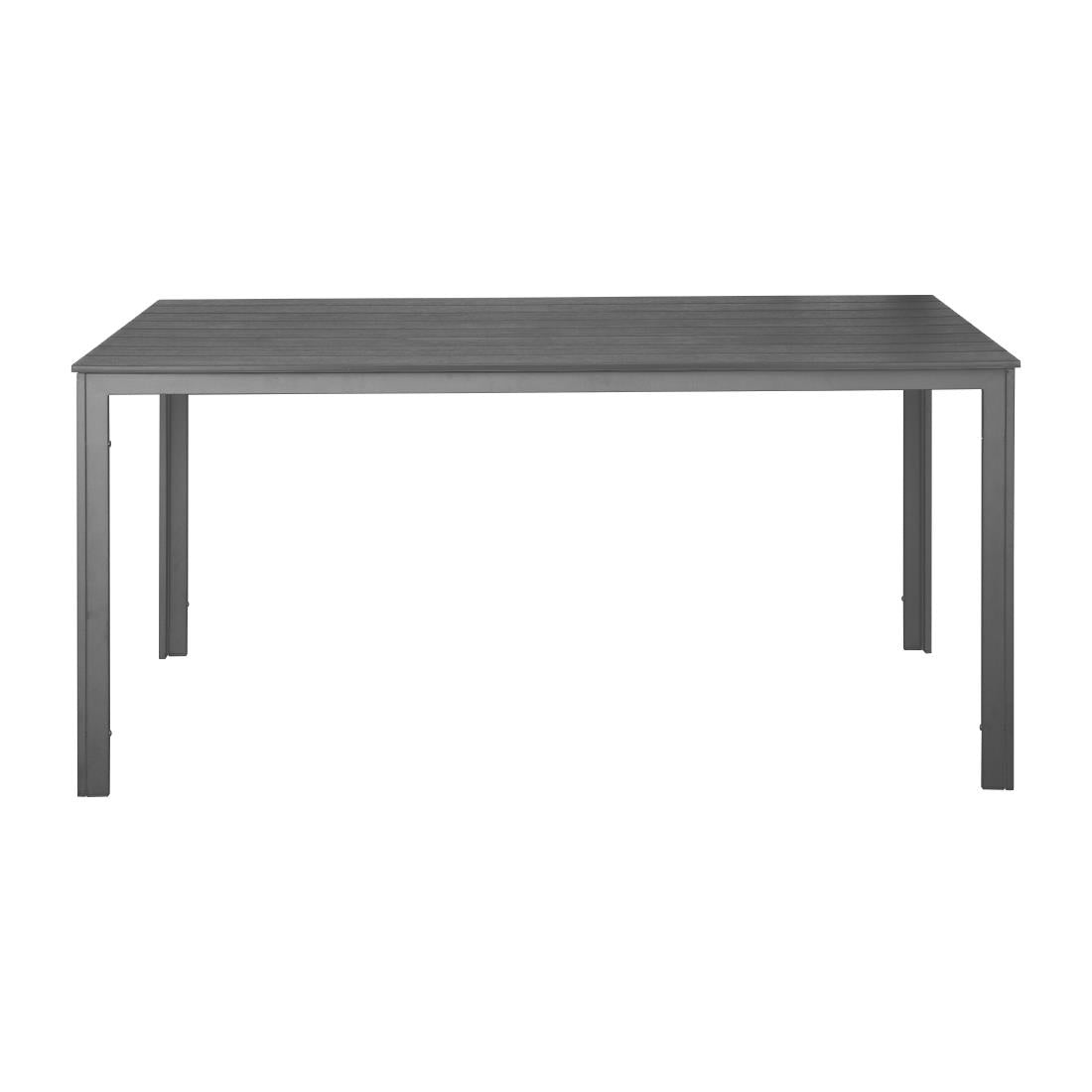 Bolero Valletta Grey Slatted Outdoor Table 1560mm