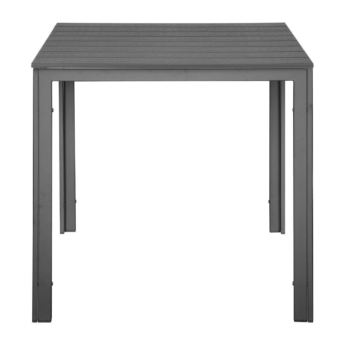 Bolero Valletta Grey Slatted Outdoor Table 780mm