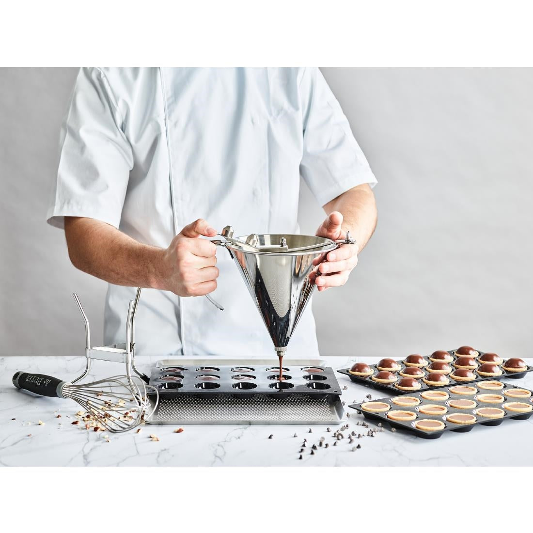 De Buyer Automatic Piston Funnel Stainless Steel