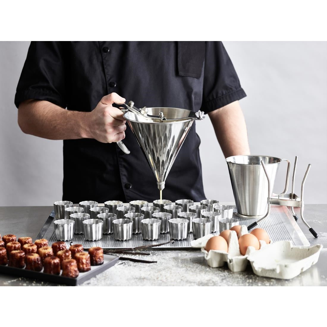 De Buyer Automatic Piston Funnel Stainless Steel