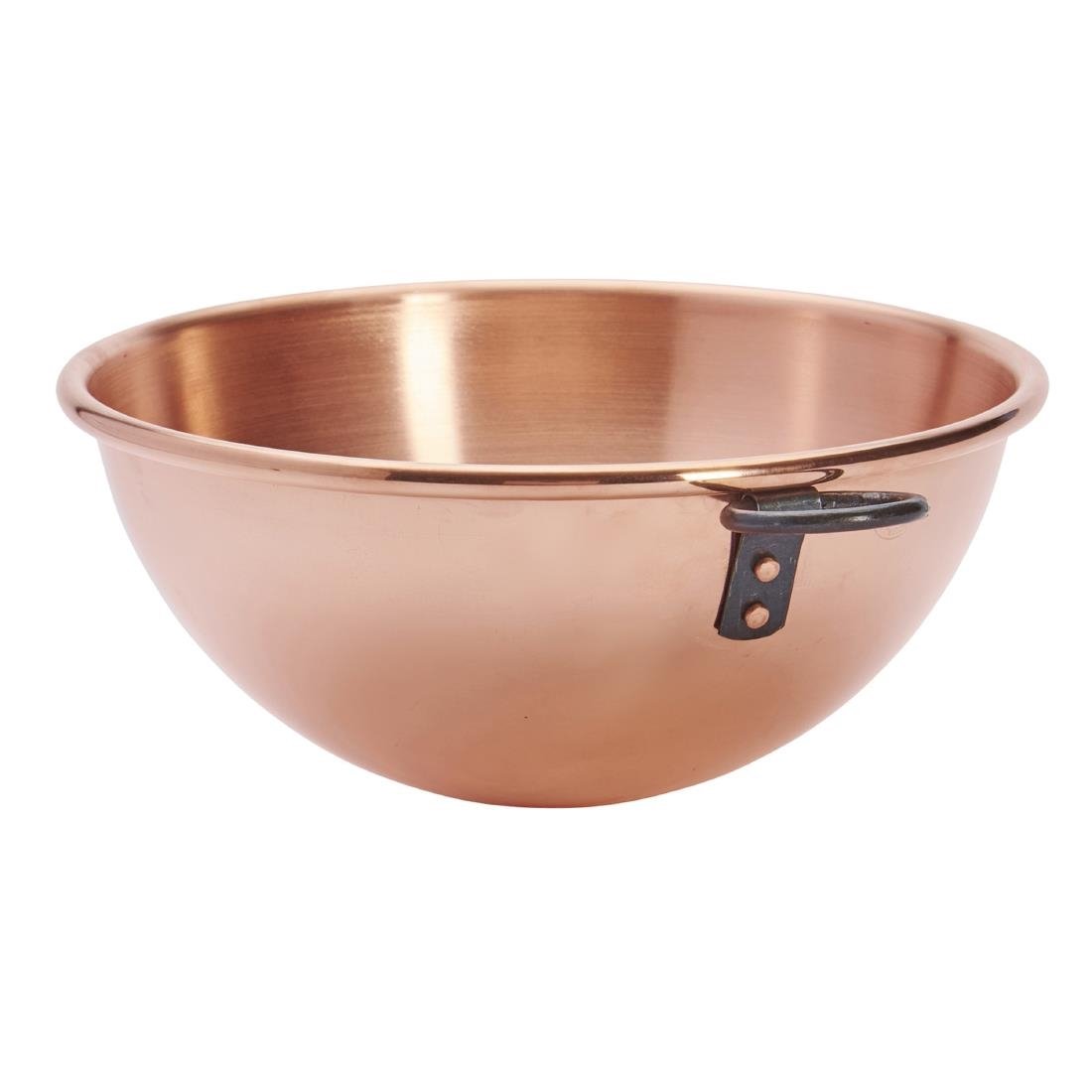De Buyer Copper Egg Whites Bowl with Cast Iron Ring Handle 200mm