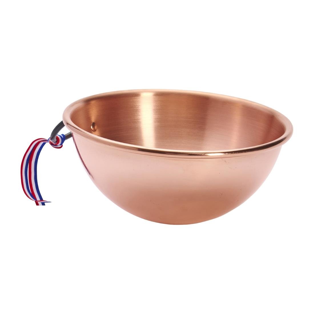 De Buyer Copper Egg Whites Bowl with Cast Iron Ring Handle 200mm