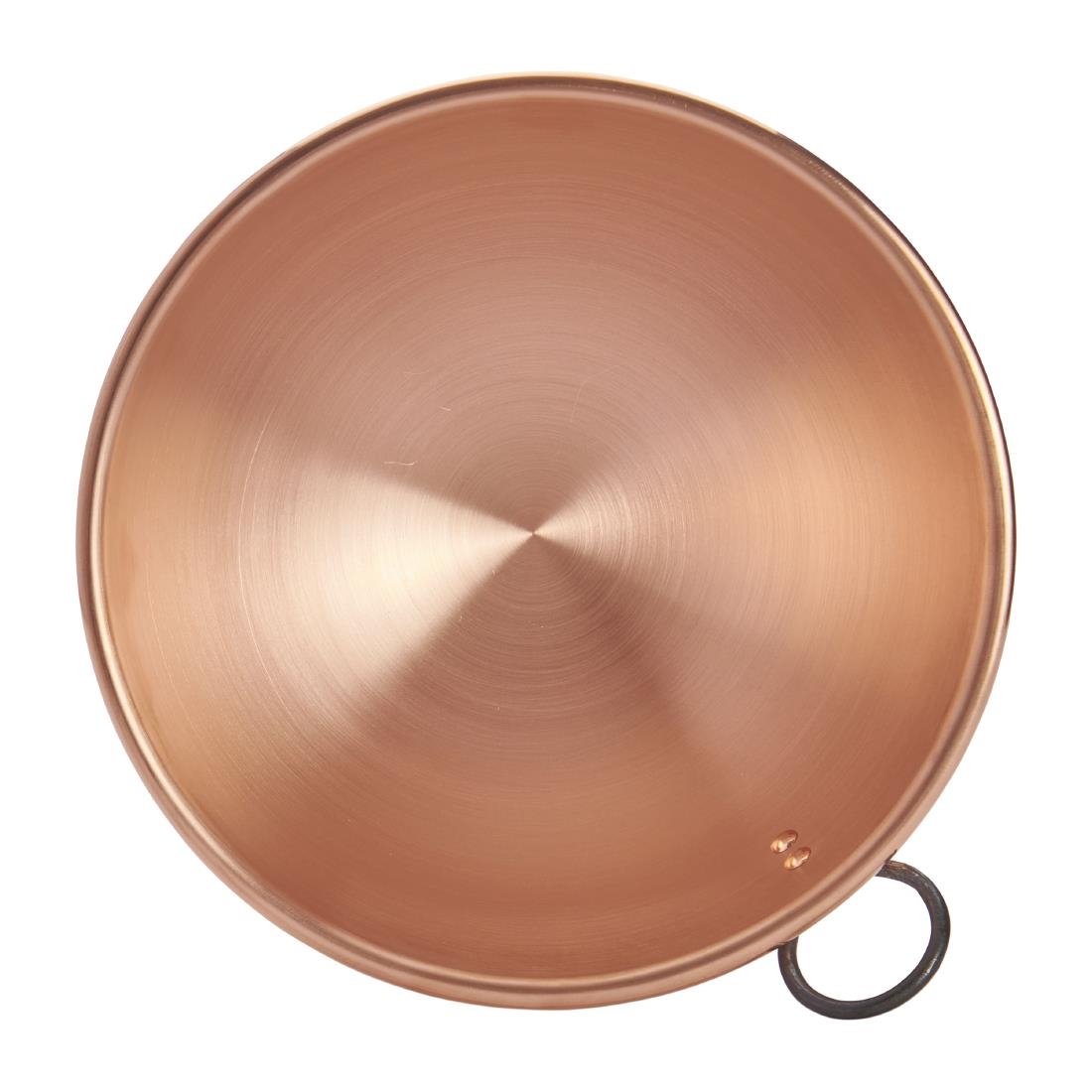 De Buyer Copper Egg Whites Bowl with Cast Iron Ring Handle 200mm