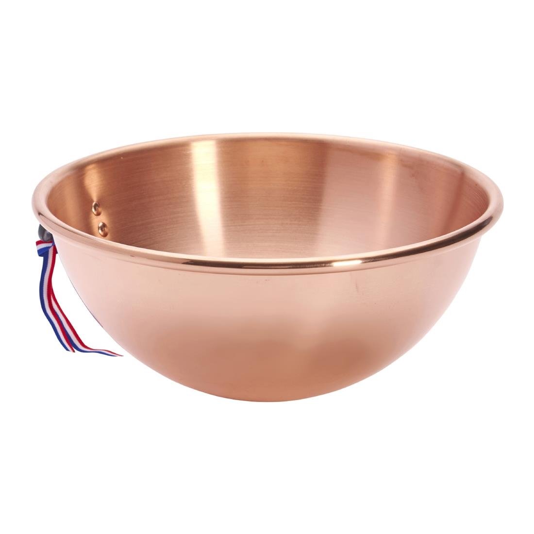 De Buyer Copper Egg Whites Bowl with Cast Iron Ring Handle 200mm