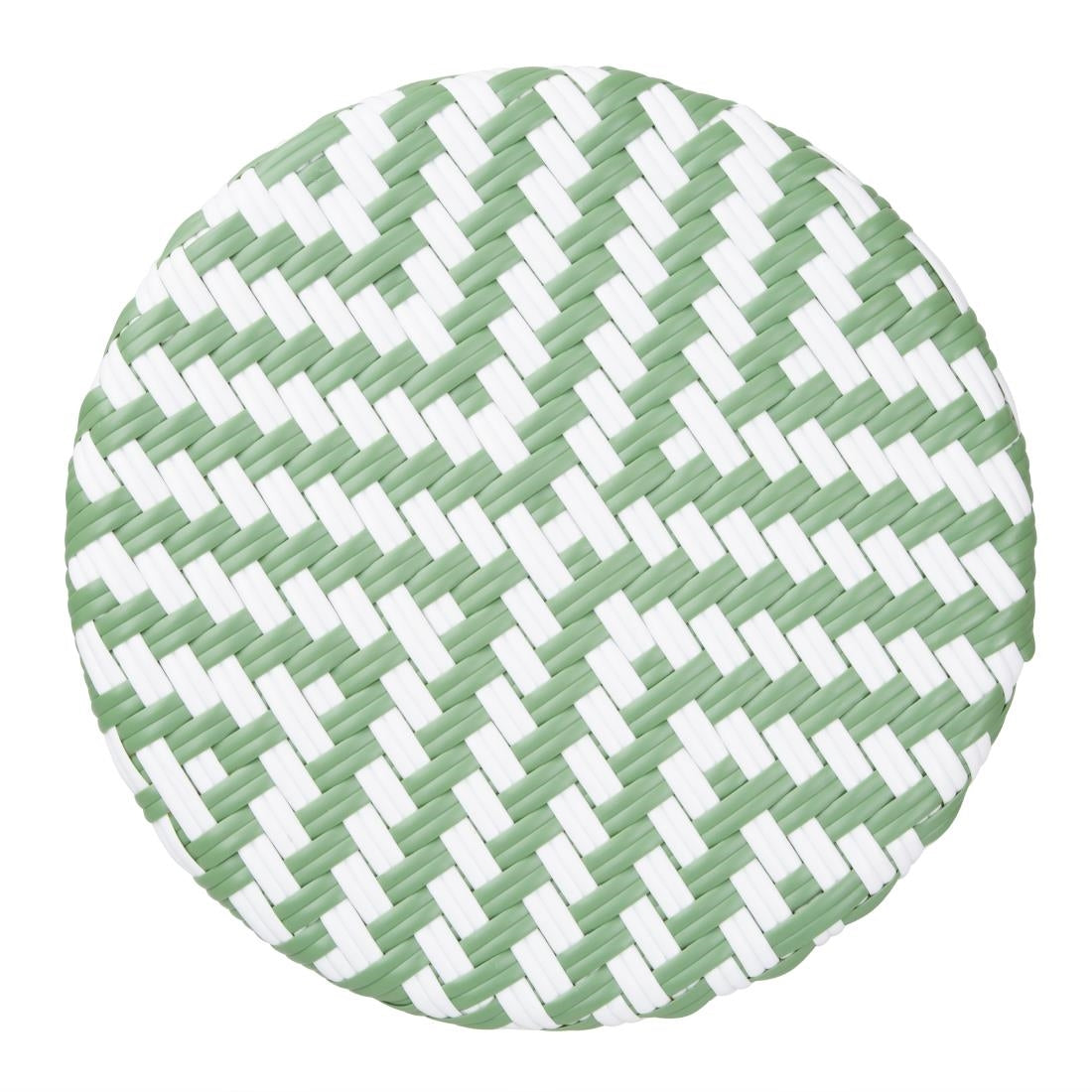 Bolero Parisian Style PE Rattan Bar Stools Light Green (2 Pack)