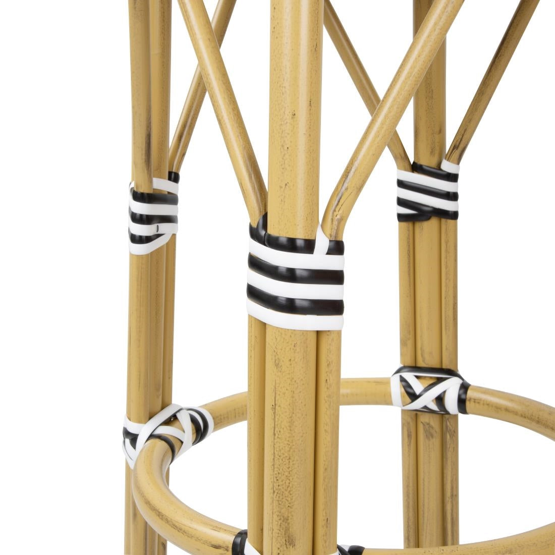 Bolero Parisian Style PE Rattan Bar Stools Black (2 Pack)