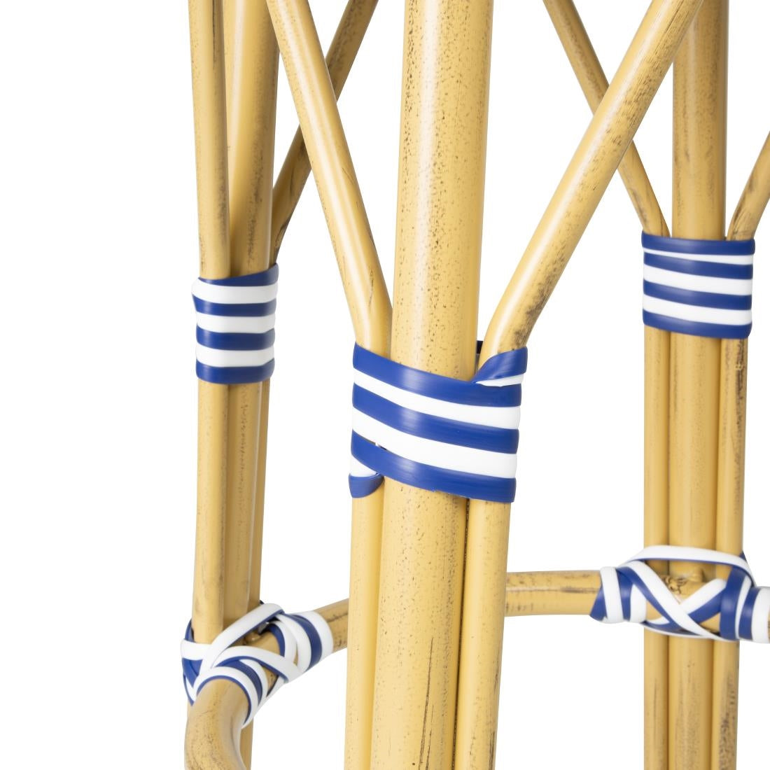 Bolero Parisian Style PE Rattan Bar Stools Blue (2 Pack)