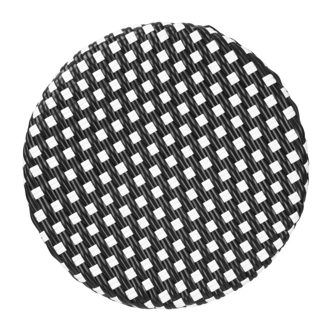 Bolero Parisian Style PE Rattan Bar Stools Black Dot Mix (2 Pack)