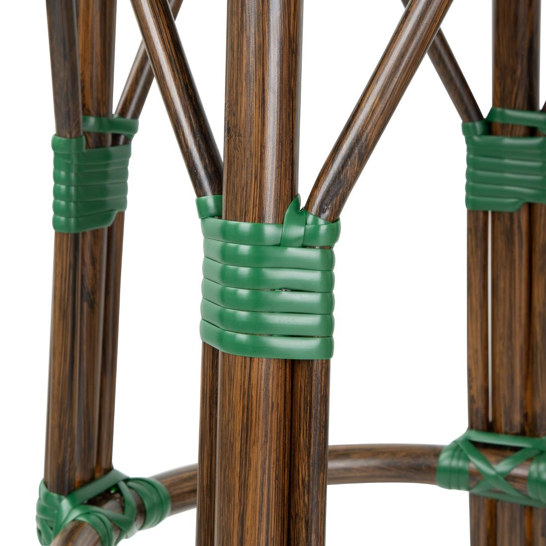 Bolero Parisian Style PE Rattan Bar Stools Green Dot Mix (2 Pack)