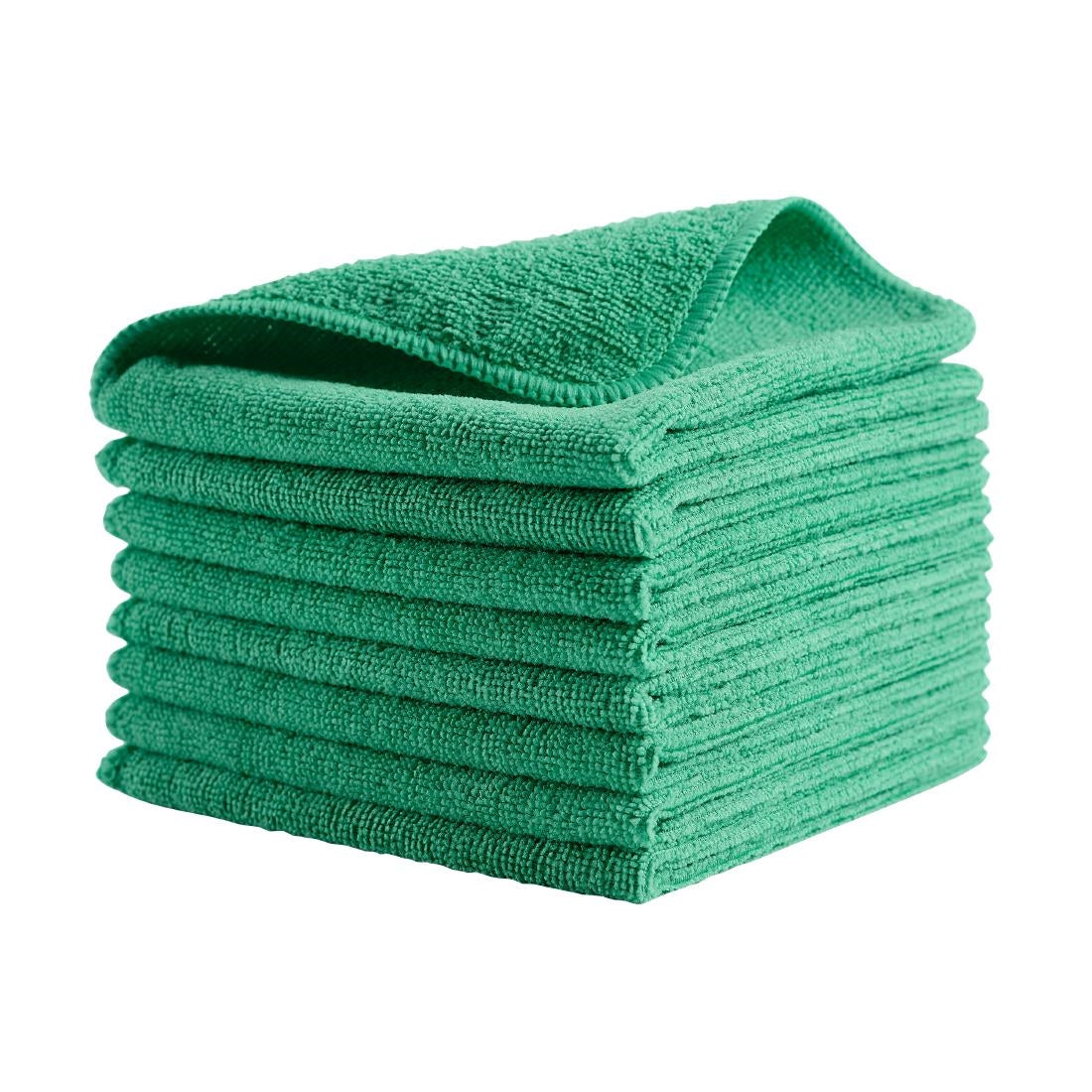 Rubbermaid HYGEN r-40 Recycled Microfibre Cloths 400x400mm Green (24 Pack)