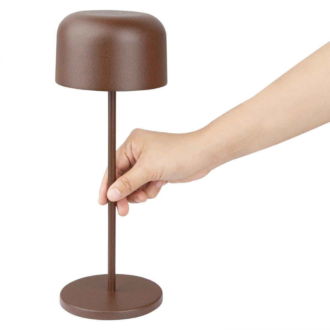 Olympia Siena Table Lamp Round Dome Chestnut 300mm