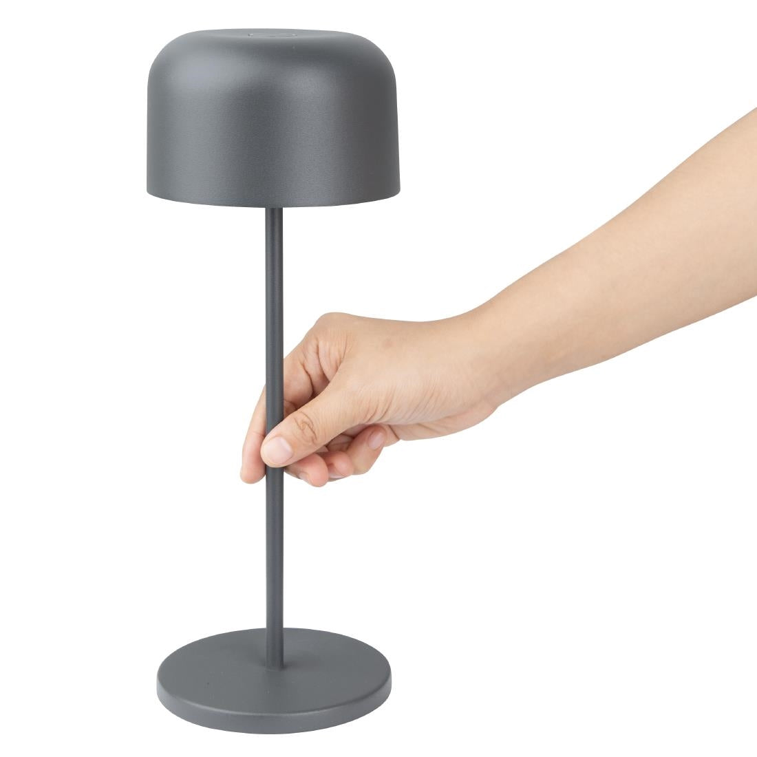 Olympia Siena Table Lamp Round Dome Grey 300mm