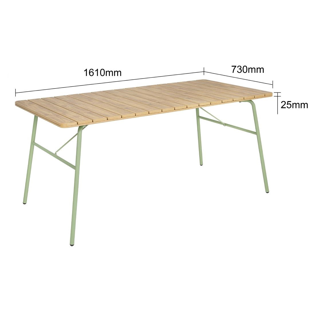 Bolero Melbourne Outdoor Polywood Dining Table 1610x800x734mm