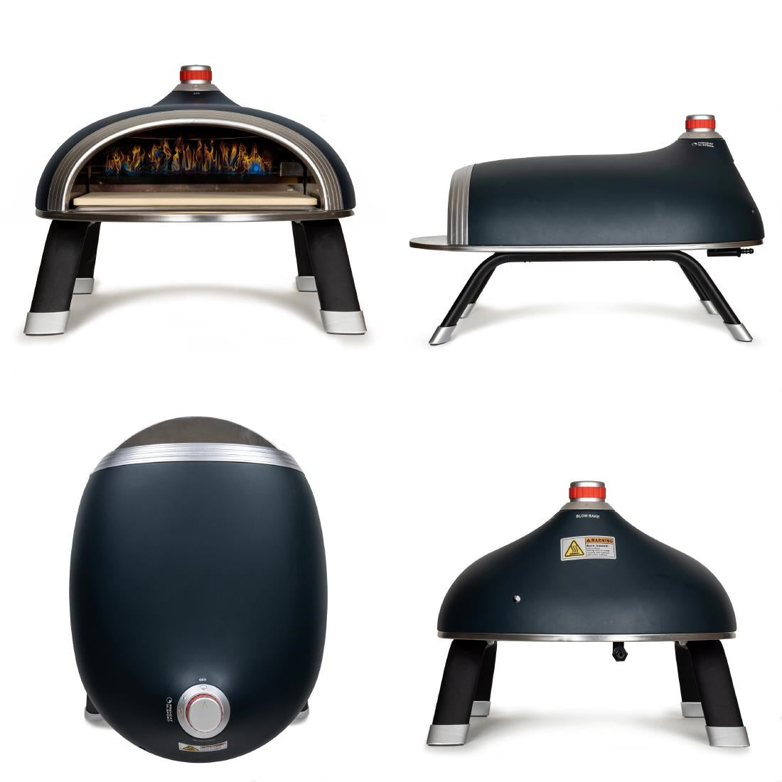 Diavolo Pizza Oven Bundle Navy (Pizza Oven, Regulator, Peel, Carry Handle, Temp Gun)